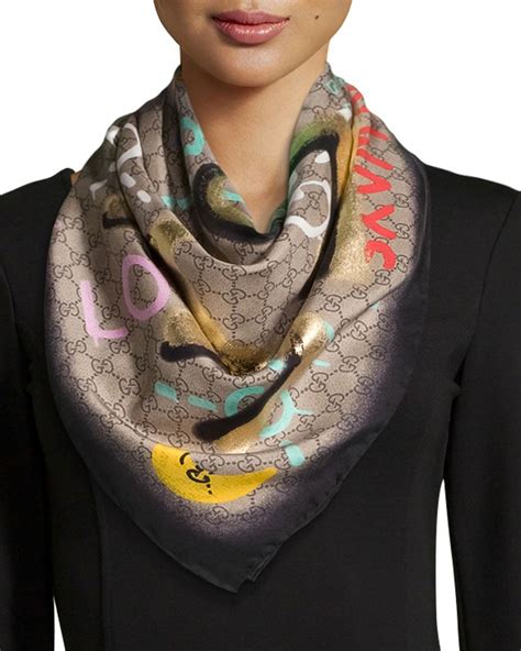 gucci silk square scarf